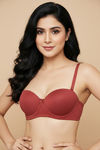 Zivame Padded Regular Wired 3/4th Coverage Strapless Bra - Burnt Brick — thumbnail 3